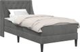 vidaXL Bedframe met matras, donkergrijs, 80 x 200 cm, fluweel