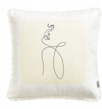 Room99 Decoratieve Kussensloop Adore 45x45cm Katoen Gebroken Wit met Franjes