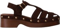 Super Mode La Bottine Souriante Paris Sandalen met riempje bruin