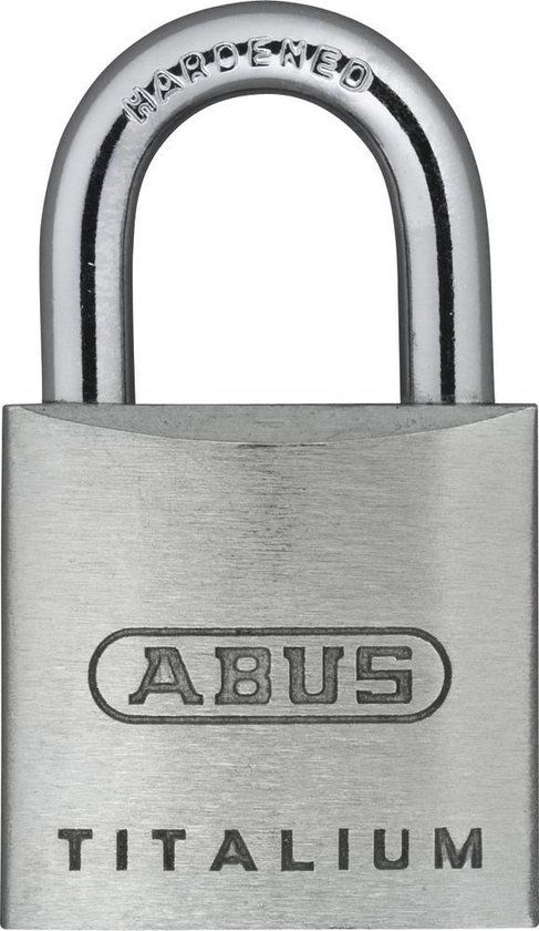 ABUS 64TI/20 hangslot Titalium 20 mm Conventioneel hangslot Aluminium Gehard staal Zilver 1 stuk(s)