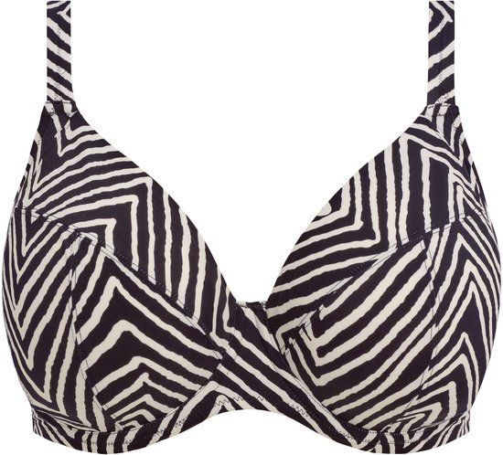 Elomi Fiji Falls Bikini Top - Maat 85F - Zwart/Wit