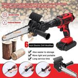 Adaptateur de conversion sans marque en acier inoxydable pour perceuse électrique en scie - Outil d'adaptation de scie de perceuse à montage simple pour le travail du bois (6 pouces)