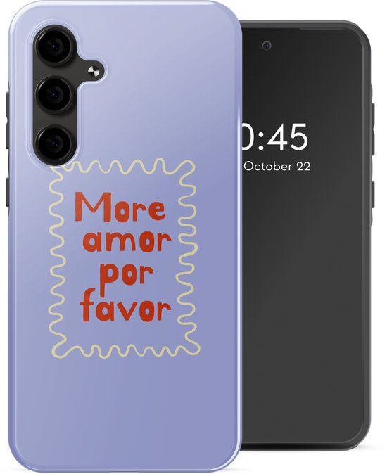 Selencia Hoesje - Geschikt voor Samsung Galaxy S24 FE - Backcover - More Amor