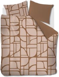 vtwonen Bold Shapes dekbedovertrek - Tweepersoons - 200 x 200/220 cm - Zachtroze