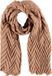Sarlini Langwerpige Woven Plisse Sjaal Camel