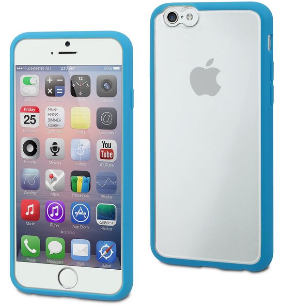 Muvit MUBMC0102 - Mobiele telefoon behuizing - blauw - voor iPhone 6 Plus