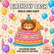 Birthday Bash Birthday Bash Coloring Book: Birthday Inspired Bold and Easy Coloring Book for Adults or Kids 40 Fun, Simple and Relaxing Designs with Cakes, Balloons, Gifts and Party Animals