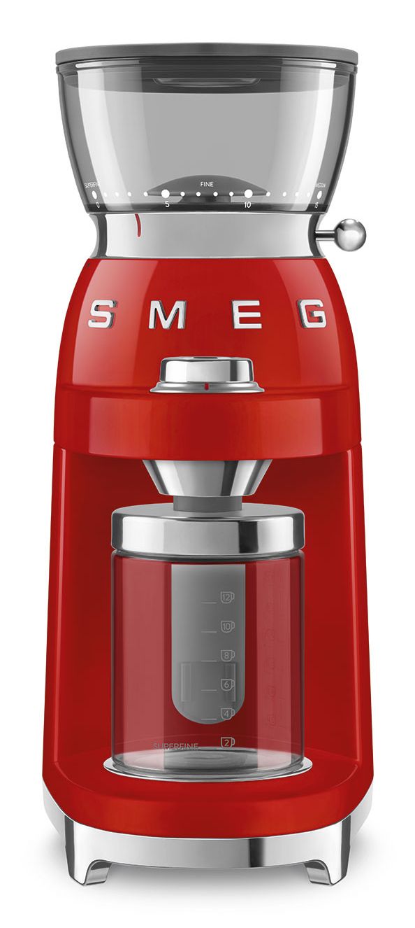 Smeg CGF03RDEU Burr Grinder - Red