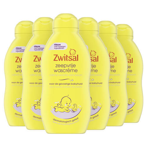 Zwitsal Zwitsal Baby Zeepvrije Wascrème - 6 x 200 ml - Voordeelverpakking