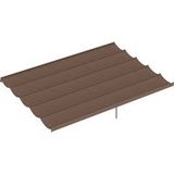 MRTRS Copertura Per Gazebo Pergola 4x3 M In Poliestere Traspirante Caffè Con 10 Fori Di Drenaggio