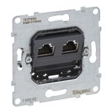 Legrand 765062 Wandcontactdoos 2 x RJ-45 Zwart