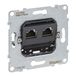 Legrand 765062 Wandcontactdoos 2 x RJ-45 Zwart