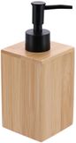 Tendance zeeppompje cuba - bamboe/kunststof - vierkant - H18 x D7 cm - 250ml