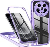 Techsuit Hoesje geschikt voor Xiaomi 14 Ultra - ColorVerse 360 Case met Screenprotector - Paars