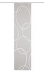 84991 PINALO 84991 halftransparant schuifgordijn, bamboe-look, scherli-motief, 225 x 60 cm, grijs