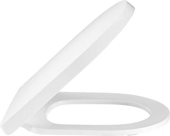 Plieger Kansas D-vorm toiletzitting slim softclose mat wit