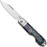 QSP Knife Moray QS171-B, Limited Edition, Satin Vanax, Ocean Blue Raffir Calceon couteau de poche