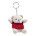 Merkloos / Sans marque Pluche teddybeer knuffel sleutelhanger - 10x - rood - 8 cm - Beren dieren sleutelhangers - Speelgoed voor kinderen
