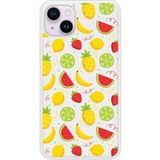 Apple Bedrukt siliconen hoesje compatibel met iPhone 15 Plus Fruits tropicaux