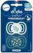 Dodie Extra 2 Tétines anatomiques symétriques + 6 mois (Couleur : Feuille/Cœurs)