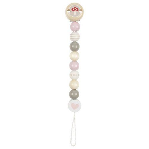 Goki Fopspeenketting - Grijs, Roze - Meisjes - Hout