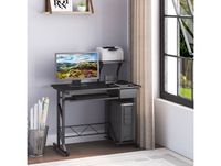 HOMCOM Bureau informatique design en mdf 90 x 50 x 95 cm noir