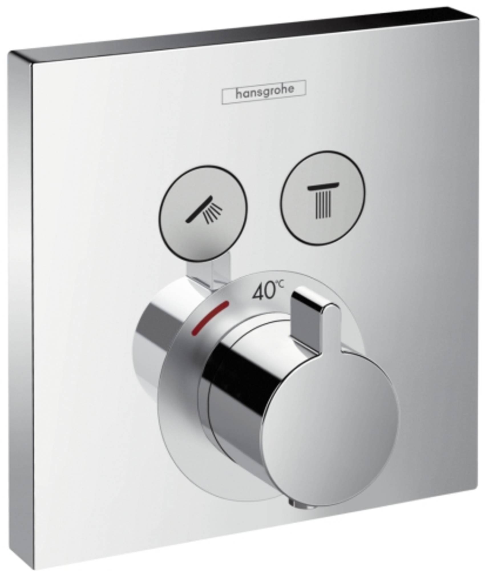 Hansgrohe ShowerSelect afbouwdeel voor inbouwkraan thermostatisch met 2 stopkranen chroom