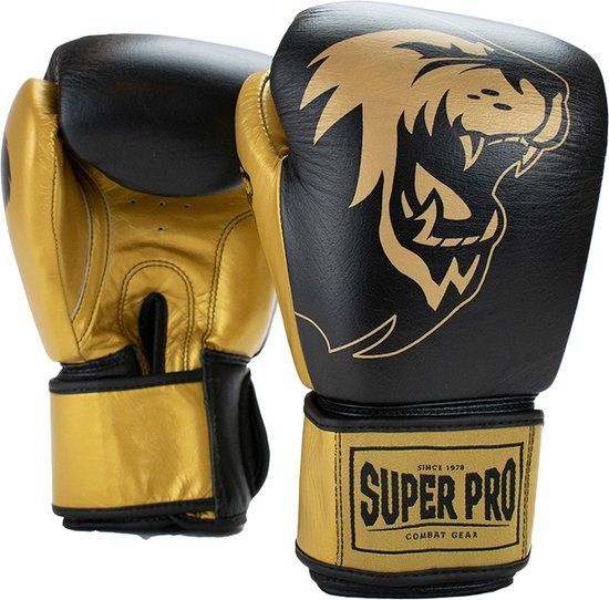 Super Pro Combat Gear Undisputed Bokshandschoenen Leer Zwart/Goud XS