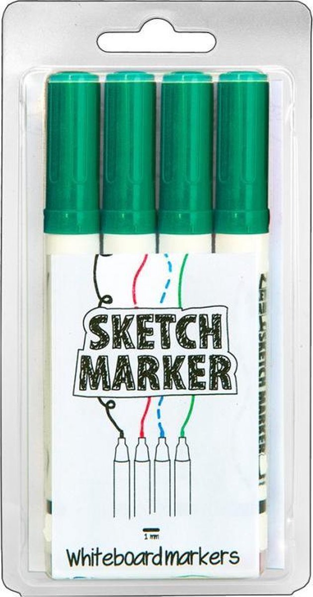 Magpaint Whiteboard Stiften 4* groen in blister