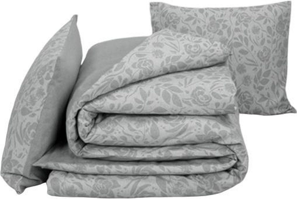 De Witte Lietaer Lea Dekbedovertrek - 140x220 cm - Katoen - Grijs