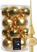 Decoris Kerstballen - 17 stuks - 8 cm - Goud - Glas
