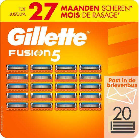 Gillette Fusion5 Scheermesjes voor Mannen - 20 stuks - Brievenbusverpakking