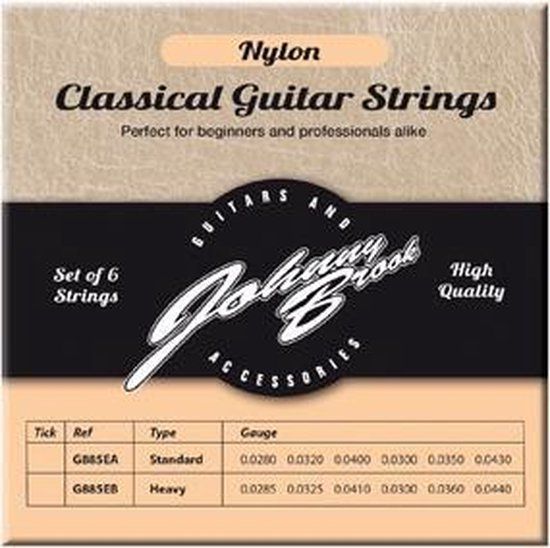 Johnny Brooks Set of 6 Nylon Classical Guitar Strings