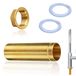 Rallonge de robinet M30 x 10 cm - Kit de fixation à filetage en laiton - Durable - Joint - Inclus écrou/rondelle en caoutchouc - Accessoire de robinet