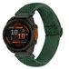 By Qubix - Geschikt voor Garmin bandje - 20mm Quickfit - Elastische Solo Loop nylon bandje - Donkergroen - Geschikt voor Garmin Fenix 9 / 9 pro - 43mm