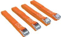 Perel Toolland Set spanbanden, 4 stuks, oranje, 3.6 m x 25 mm