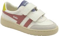 Gola Kindertrainers Falcon Wit Koraalroze Zwavel Synthetisch Textiel Rubber Unisex Kinderen 37
