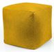 URBANARA Basic-Comfort Poefbed Cube Geel Polyester 40x40x40 cm