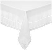 Violet Linnen Hem Stitch geborduurd vintage design Oblong