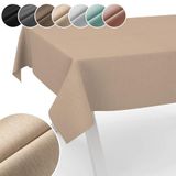 Mila-stof, Mila Tafelzeil Beige Linnenlook 100x140 cm