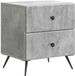 vidaXL Table de chevet gris béton 43 x 34,5 x 47,5 cm Bois d'ingénierie