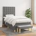 Maison Exclusive - Boxspringbed met matras, **dark grey**, 90x190 cm, **textile**