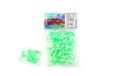 Rainbow Loom Haarelastiekjes, tweekleurig, groen/wit