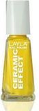 Layla Cosmetics Smalto Layla Ceramic Effect nagellak 10 ml Geel Glans