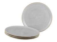 Creatable, 34038, serie Vintage Nature Stone 4-delige serviesset voor 4 personen, pizzaborden van porselein, vaatwasser- en magnetronbestendig, Made in Europe
