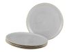 Creatable, 34038, serie Vintage Nature Stone 4-delige serviesset voor 4 personen, pizzaborden van porselein, vaatwasser- en magnetronbestendig, Made in Europe