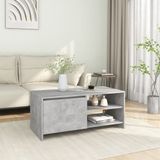 Maison Exclusive - Table basse, couleur béton, 102x50x45 cm, panneau de particules
