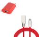 Oplader Shot Case Oplader type C voor ZTE Grand X View 3 (Fast Charge + USB-aansluiting) Android (rood)