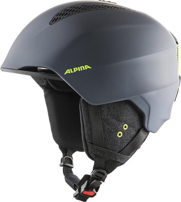 Alpina GRAND skihelm, uniseks, volwassenen, charcoal-neon mat, 57-61