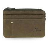 Pepe Jeans Staple portemonnee met kaartenvak, groen, 11 x 7 x 1,5 cm, leer
